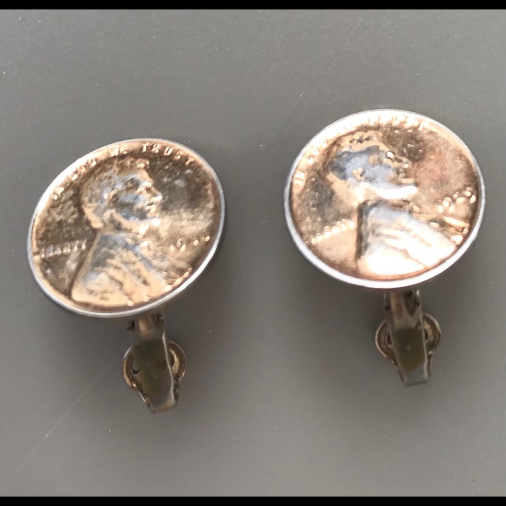 Rare Collectable Antique Penny Earrings